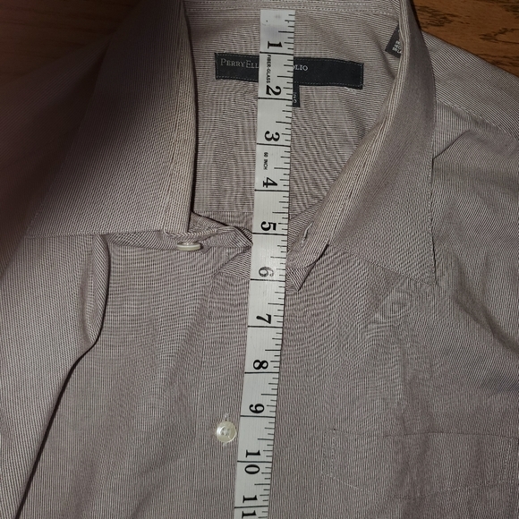 Perry Ellis Portfolio light purple large striped long sleeve button down. - Picture 9 of 10
